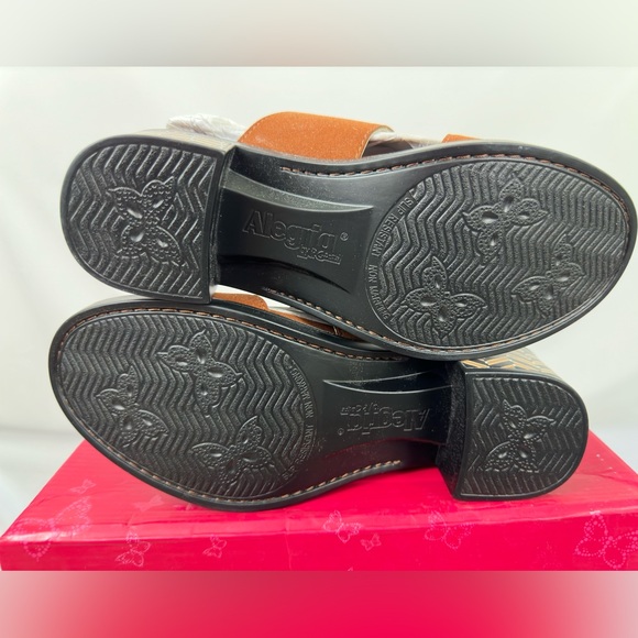 Alegria Women’s Tia Heels Sienna Color Herringbone Heel Velcro Straps US… - Picture 12 of 15